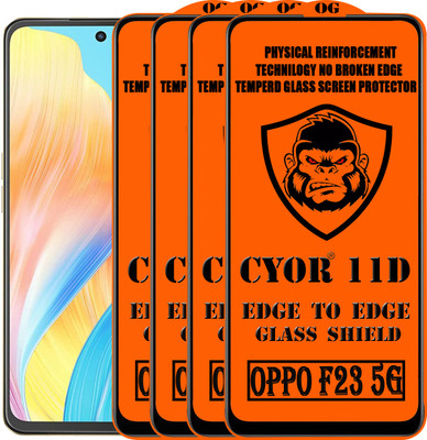 CYOR Edge To Edge Tempered Glass for OPPO F23 5G(Pack of 4)