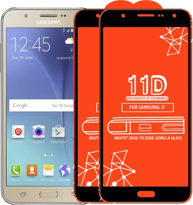 MGito Edge To Edge Tempered Glass for Samsung Galaxy J7(Pack of 2)