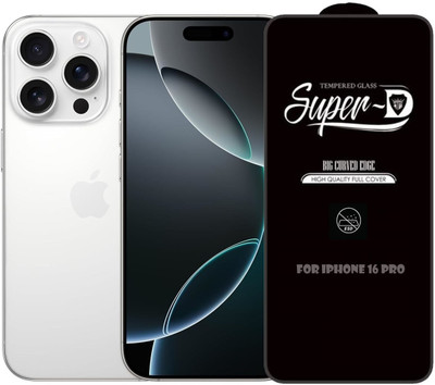 Mersal Edge To Edge Tempered Glass for iPhone 16 Pro, Super D+ with Perfect Fit with Easy Installation Kit(Pack of 1)