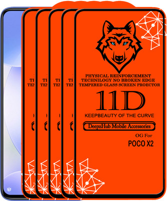 CRodible Edge To Edge Tempered Glass for POCO X2(Pack of 5)
