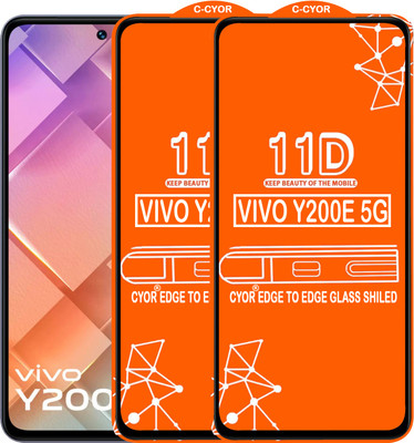 CYOR Edge To Edge Tempered Glass for VIVO Y200E 5G(Pack of 2)