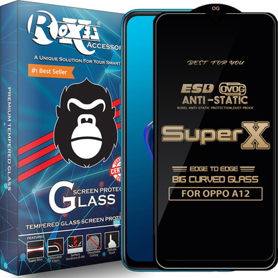 Roxel Edge To Edge Tempered Glass for OPPO A12(Pack of 1)