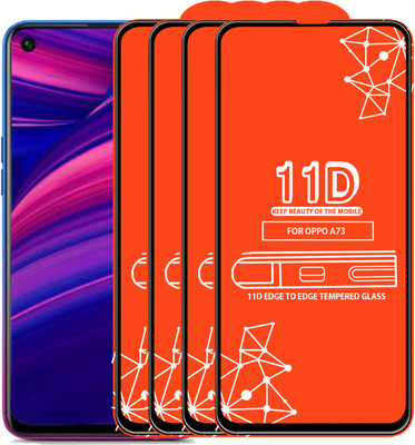 Roxel Edge To Edge Tempered Glass for Oppo A73(Pack of 4)