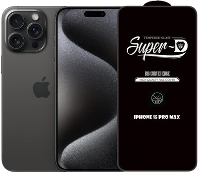 TechWings Edge To Edge Tempered Glass for iPhone 15 Pro Max(Pack of 1)