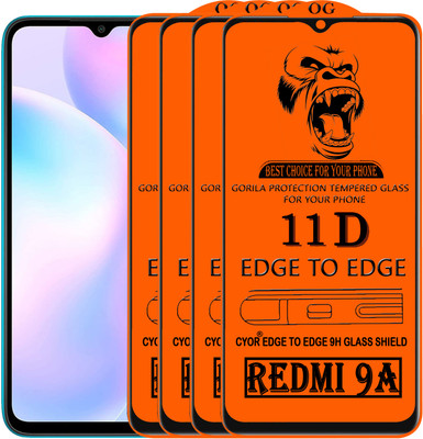 CYOR Edge To Edge Tempered Glass for REDMI 9A(Pack of 4)