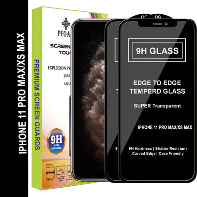 PFOAM Edge To Edge Tempered Glass for Apple iPhone XS Max(Pack of 2)
