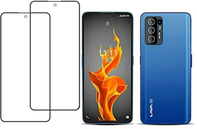 9H Edge To Edge Tempered Glass for Lava Agni 5G 5G-| Screen Protector Full HD Quality Tempered Glass Anti-Scratch Edge to Edge Coverage with Easy Installation Kit (Black) |(Pack of 2)