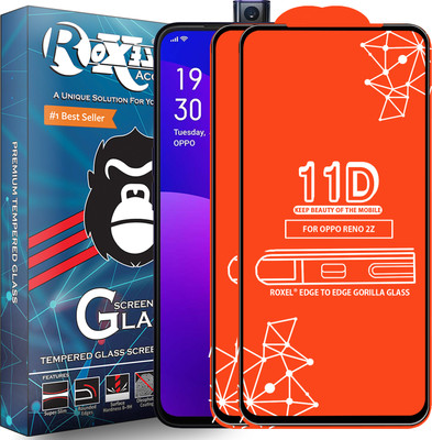 Roxel Edge To Edge Tempered Glass for Oppo Reno2 F(Pack of 2)
