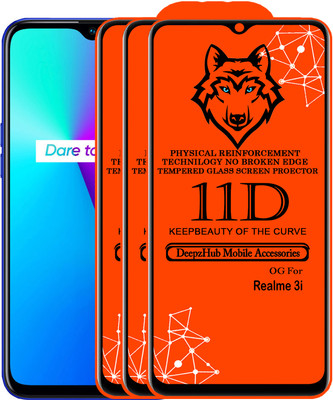 CRodible Edge To Edge Tempered Glass for Realme 3i(Pack of 3)