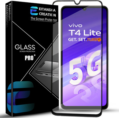 EITANSHA CREATION Edge To Edge Tempered Glass for Vivo T4 Lite 5G, Vivo T4 Lite(Pack of 1)