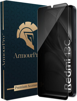 ArmourPro Edge To Edge Tempered Glass for Redmi 13C 5G, Poco M6 5G 5G, Redmi 13C 4G, Redmi 13C, Poco C65 (6.79 Inch), Privacy Anti Spy Glass(Pack of 1)