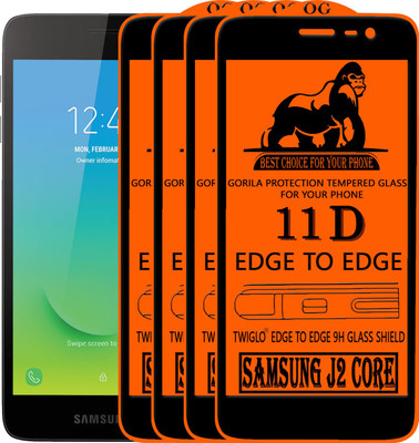 TWIGLO Edge To Edge Tempered Glass for SAMSUNG J2 CORE(Pack of 4)