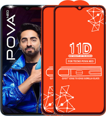 Qyist Edge To Edge Tempered Glass for Tecno Pova Neo(Pack of 2)