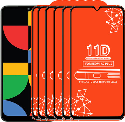 Roxel Edge To Edge Tempered Glass for Redmi A2 Plus(Pack of 6)