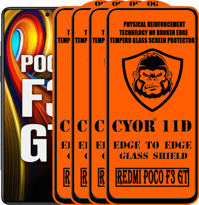 CYOR Edge To Edge Tempered Glass for REDMI POCO F3 GT(Pack of 4)
