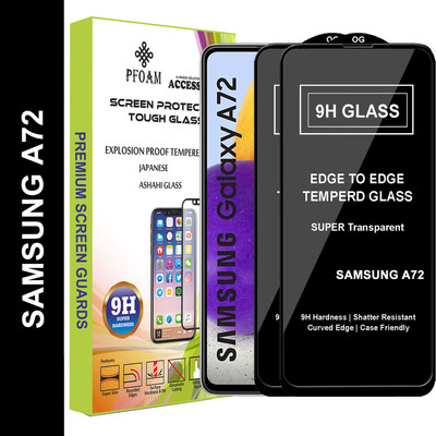 PFOAM Edge To Edge Tempered Glass for SAMSUNG GALAXY A72(Pack of 2)