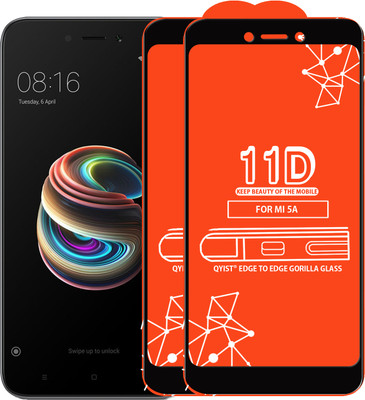 Qyist Edge To Edge Tempered Glass for Mi Redmi 5A(Pack of 2)
