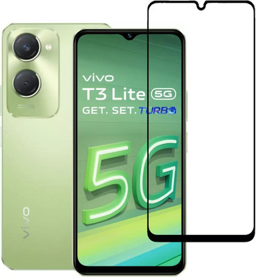 Kartuce Edge To Edge Tempered Glass for Vivo T3 Lite 5G(Pack of 1)