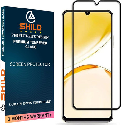 shild Edge To Edge Tempered Glass for Realme C53(Pack of 1)