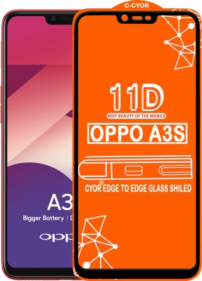 CYOR Edge To Edge Tempered Glass for Oppo A3s(Pack of 1)