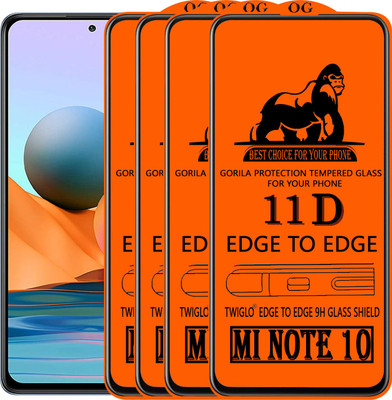TWIGLO Edge To Edge Tempered Glass for REDMI NOTE 10(Pack of 4)