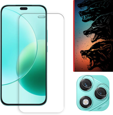 ARBAN Edge To Edge Tempered Glass for Honor 400 Lite 5G Tempered Screen Protector | Anti-Scratch | Edge to Edge Full Coverage | 9H Hardness ( 1 FRONT SCREEN GUARD + 1 CAMERA LENS PROTECTOR + 1 FREE BACK EMBOSSED SKIN061 )(Pack of 1)