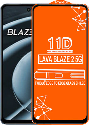 TWIGLO Edge To Edge Tempered Glass for LAVA BLAZE 2 5G(Pack of 1)