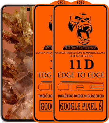 TWIGLO Edge To Edge Tempered Glass for GOOGLE PIXEL 8(Pack of 3)