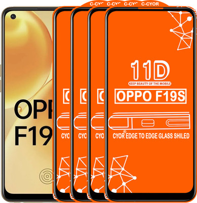 CYOR Edge To Edge Tempered Glass for OPPO F19S(Pack of 4)