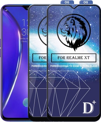 Forego Edge To Edge Tempered Glass for Realme XT(Pack of 2)