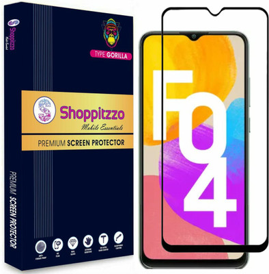 Shoppitzzo Edge To Edge Tempered Glass for Samsung Galaxy F04**NeoShield**Millitary Grade-Anti Explosion-Tempered Glass/Full Screen Coverage-Edge to Edge/9H Hardness/With Easy Installation Kit(Pack of 1)