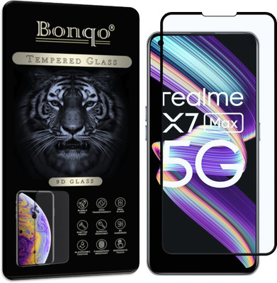 Bonqo Edge To Edge Tempered Glass for Realme X7 Max(Pack of 1)