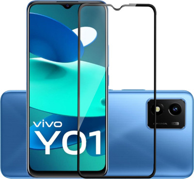 HUPSHY Edge To Edge Tempered Glass for vivo Y01(Pack of 1)