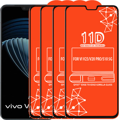 Qyist Edge To Edge Tempered Glass for FOR VIVO V23 5G, VIVO V20 PRO, SAM S10 5G(Pack of 4)