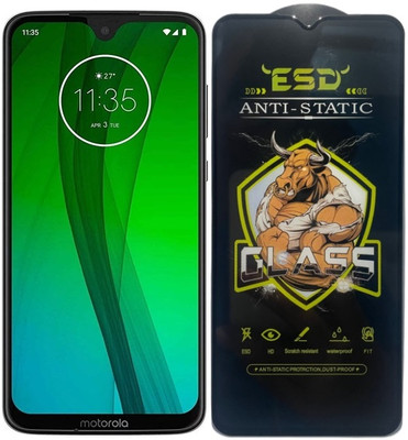 Resolute Edge To Edge Tempered Glass for Motorola Moto G7, ESD Tempered Glass, ESD Screen Protector, Anti Static, Screen Protector(Pack of 1)