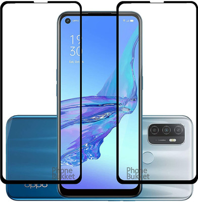 NIMMIKA ENTERPRISES Edge To Edge Tempered Glass for Oppo A53 D+ Tempered Glass(Pack of 2)