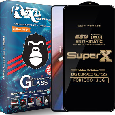 Roxel Edge To Edge Tempered Glass for IQOO 12 5G(Pack of 1)