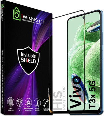 iWishKart Edge To Edge Tempered Glass for vivo T3x 5G, vivo T3x, T3 x, Military grade Edge to Edge gorilla glass(Pack of 1)