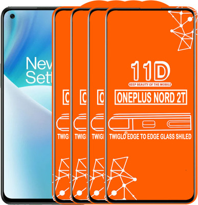TWIGLO Edge To Edge Tempered Glass for ONEPLUS NORD 2T(Pack of 4)