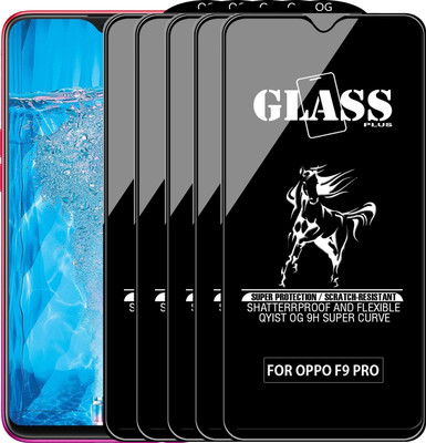 Qyist Edge To Edge Tempered Glass for OPPO F9 Pro(Pack of 5)