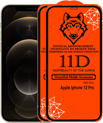 CRodible Edge To Edge Tempered Glass for iPhone 12 Pro(Pack of 2)