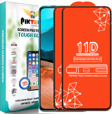 PikTrue Edge To Edge Tempered Glass for Xiaomi Redmi K40 Pro Plus(Pack of 2)