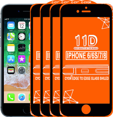 CYOR Edge To Edge Tempered Glass for Apple iPhone 6(Pack of 4)