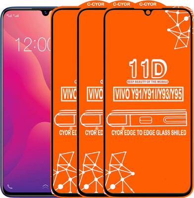 CYOR Edge To Edge Tempered Glass for VIVO Y95(Pack of 3)