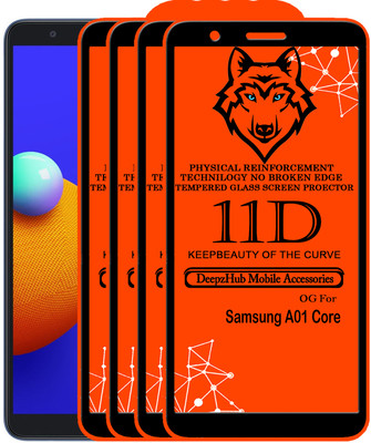 CRodible Edge To Edge Tempered Glass for Samsung Galaxy A01 Core(Pack of 4)