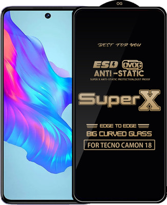 Qyist Edge To Edge Tempered Glass for TECNO CAMON 18(Pack of 1)