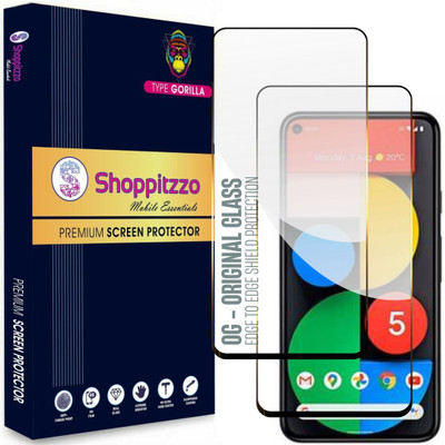 Shoppitzzo Edge To Edge Tempered Glass for Google Pixel 5 (6.0 Inches)**NeoShield**Millitary Grade-Anti Explosion-Tempered Glass/Full Screen Coverage-Edge to Edge/9H Hardness/With Easy Installation Kit(Pack of 2)