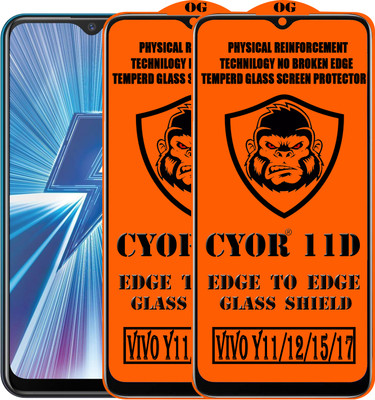 CYOR Edge To Edge Tempered Glass for VIVO Y12(Pack of 2)