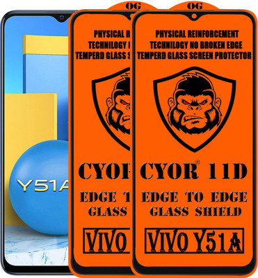 CYOR Edge To Edge Tempered Glass for VIVO Y51A(Pack of 2)