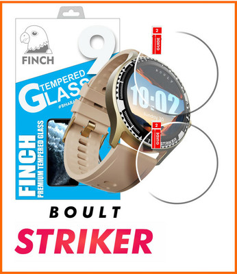 FINCH Edge To Edge Tempered Glass for BOULT STRIKER SMART WATCH(Pack of 2)